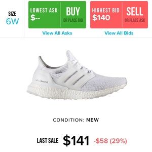 W Ultraboost 3.0 Triple White Sz 6